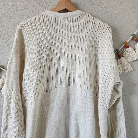 Lululemon Easy Embrace Wrap Open Front Cotton Knit Longline Cardigan White M/L - Picture 9 of 15